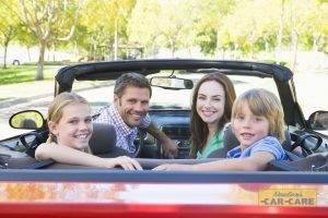 Family in a car